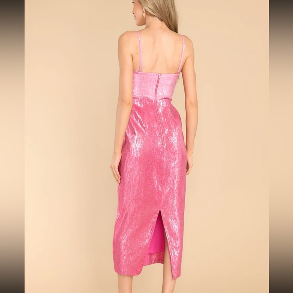 MinkPink Vida Lurex Midi Dress Small NWT - Picture 6 of 15